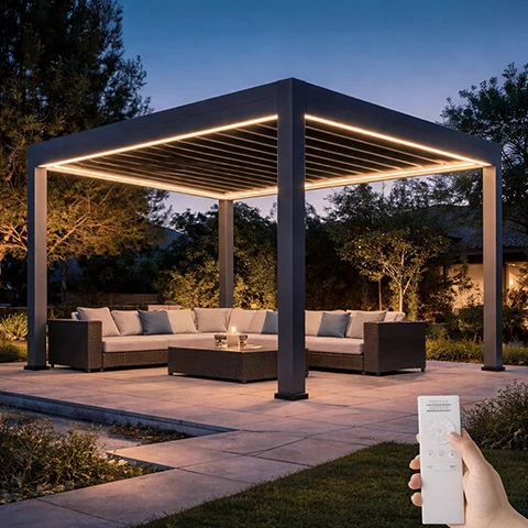 motorized louvered pergola – 111 motorized louvered pergola - 111