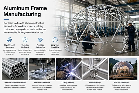 aluminum frame manufacturing of clear dome tent – 11 aluminum frame manufacturing of clear dome tent - 11