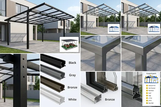 color and finish of aluminum carports – 1 color and finish of aluminum carports - 1