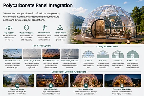 polycarbonate panel integration of clear dome tent – 11 polycarbonate panel integration of clear dome tent - 11