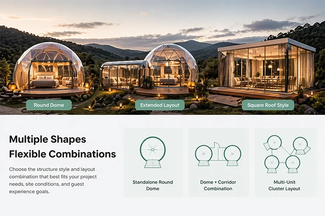 structure and shape options of clear dome tent – 111 structure and shape options of clear dome tent - 111