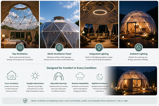 ventilation and lighting options of clear dome tent – 11 ventilation and lighting options of clear dome tent - 11