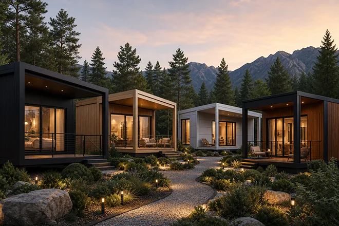 exterior finish and frame color of aluminum prefab cabins – 121 exterior finish and frame color of aluminum prefab cabins - 121