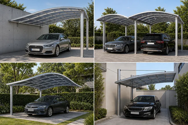 roof shape choices of aluminum carports – 235 roof shape choices of aluminum carports - 235