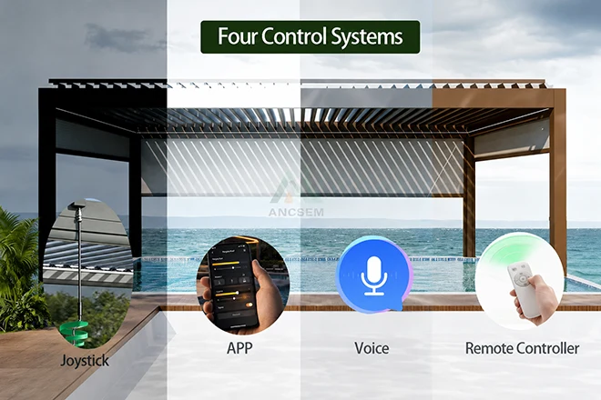 louvered pergola finishes and functional upgrades - 3