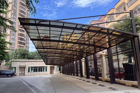 flat roof aluminum carports - 1