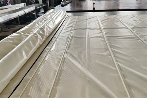 Factory First-Grade PVC Awning Fabric factory workshop - 1