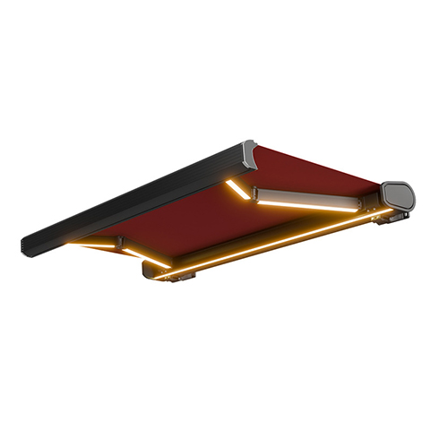 Retractable Full Cassette Awning with Integrated LED Lighting retractable louvered pergola - 111