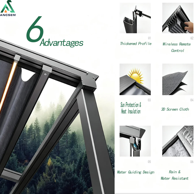 Retractable PVC Roof Canopy – 6 Key Advantages louvered pergola finishes and functional upgrades - 3